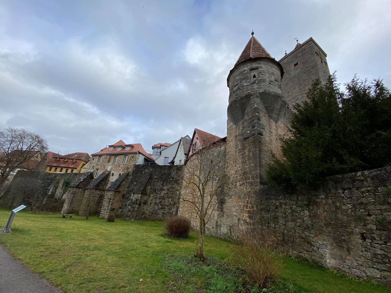 Town wall in Rothenburg ob der Tauber