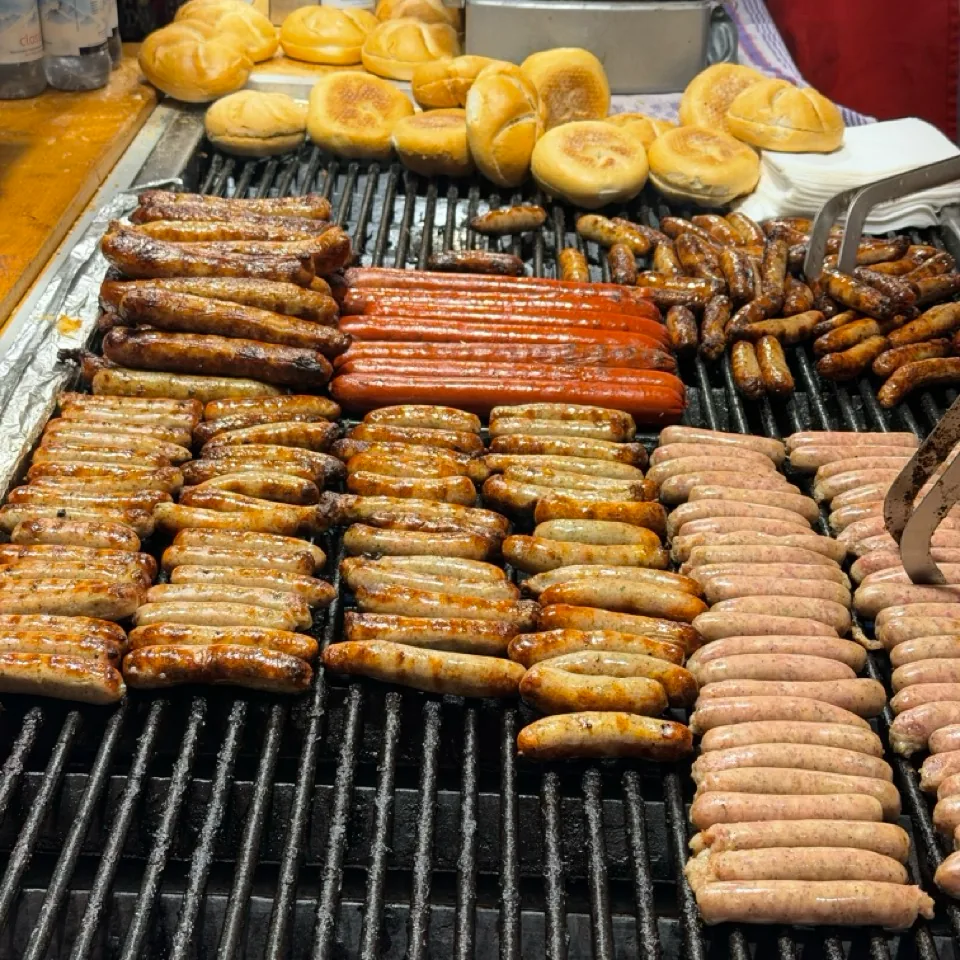 Bratwurst on the grill